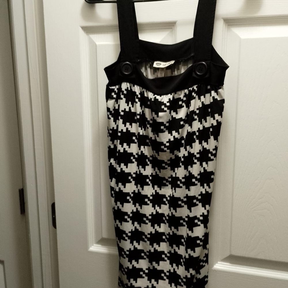 Black and White Houndstooth Dress